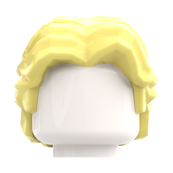 Preview: LEGO® blonde mittellange Frisur für Minifiguren Vorderansicht