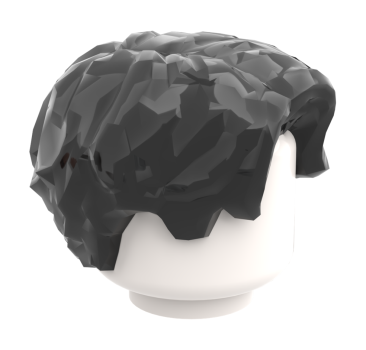 LEGO® gewellte Kurzhaar-Frisur in Black Seitenansicht