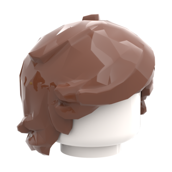 LEGO® Langhaar-Frisur in Reddish Brown Seitenansicht