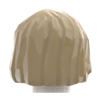 Preview: LEGO® Langhaar-Frisur in Tan Rückseite