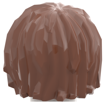 Preview: LEGO® Kurzhaar-Frisur in Reddish Brown strukturierte Rückseite