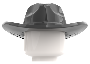 Preview: LEGO® schwarzer Cowboyhut für Minifiguren Vorderansicht