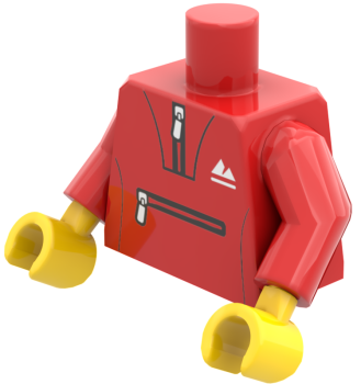LEGO® Minifiguren Torso mit rotem Trainingsanzug ISO