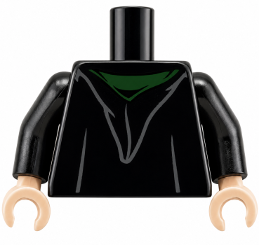 Preview: LEGO® Oberkörper schwarze Robe Rückseite
