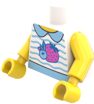 LEGO® Minifiguren Torso mit gestreiftem Shirt und Erdbeermuster ISO