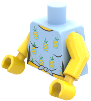 LEGO® Minifiguren Torso mit gestreiftem Shirt und Erdbeermuster ISO