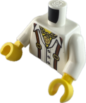 LEGO® Minifiguren Torso weißes Hemd mit Hosenträgern und Halstuch ISO