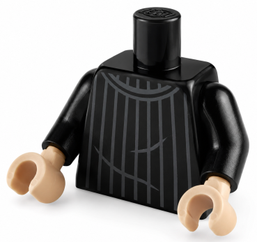 LEGO® Oberkörper gestreifter schwarzer Pullover ISO