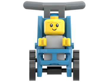 LEGO City Baby im blauen Kinderwagen Minifigur Familien Szene