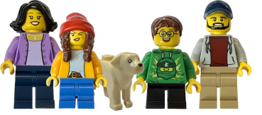 LEGO® City Minifiguren  - Familie mit Hund
