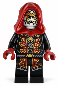 Preview: LEGO® NINJAGO Loyalist mit schwarz-rotem Drachengewand und Wendekopf