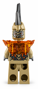 Preview: Bild 1: LEGO® NINJAGO Earth Monster Rückseite mit Hörnern und Kristallrüstung