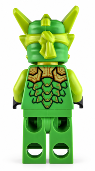 Preview: LEGO® NINJAGO Lloyd Rückseite mit grün-goldenem Drachen-Design