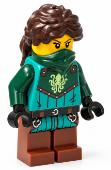 Preview: LEGO® Kraken Bandit bdp351 – Schrägansicht der Piraten-Minifigur