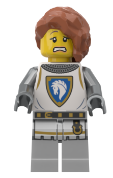 Preview: LEGO® Pferderitterin bdp355 – Rückansicht mit geflochtenem Zopf