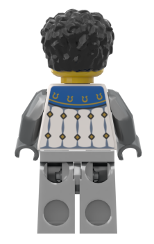 Preview: LEGO® Pferderitter bdp356 – Rückansicht mit bedrucktem Rittergewand