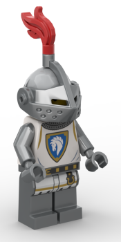 Preview: LEGO® Ritter cas590 mit Pferdewappen – Schrägansicht