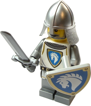 Preview: LEGO Ritter mit Schild seitlich