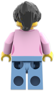 Preview: LEGO Bewohnerin Rückseite – Alltagsfigur für City Szenen