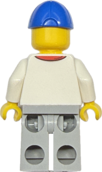 Preview: LEGO Minifigur Koch mit weißer Kochjacke Rückansicht