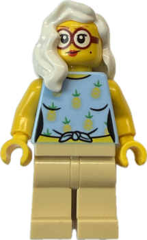 LEGO City Frau mit Brille und Ananas Shirt moderne Stadtbewohnerin