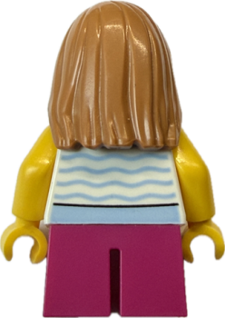 Preview: LEGO Kind Rückseite – Schulkind Figur für Familien Szenen