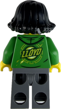 Preview: LEGO Minifigur Mädchen mit Hoodie und LLOYD Aufdruck auf der Rückseite