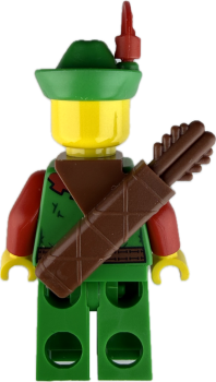 Preview: LEGO Minifigur Bogenschütze mit Pfeilköcher auf dem Rücken
