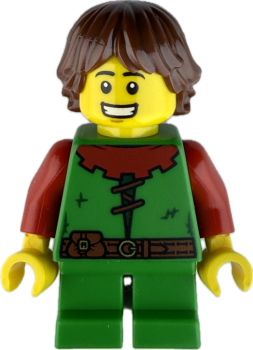LEGO Minifigur Junge mit mittelalterlichem Gewand vorne