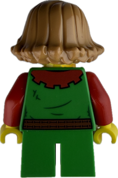 Preview: LEGO Minifigur Mädchen im mittelalterlichen Outfit Rückseite