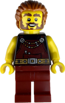 LEGO Minifigur mittelalterlicher Schmied mit Bart vorne