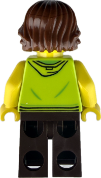 Preview: Alternativtext Bild 2 Junge LEGO Minifigur mit grünem Hoodie Rückseite
