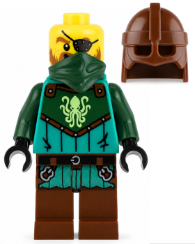 Preview: LEGO® Kraken Warrior Ritter Minifigur ohne Helm