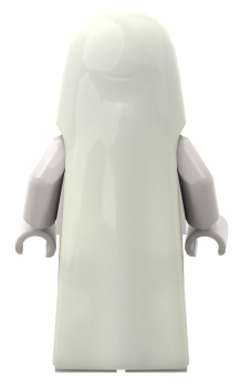 Preview: LEGO® Gespenst twn529 – Rückansicht der weißen Geisterfigur