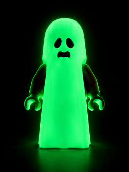 LEGO® Glow in the Dark Gespenst twn529 – grün leuchtende Vorderansicht