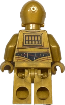 Preview: LEGO C3PO Rückseite Detaildruck Beine und Torso