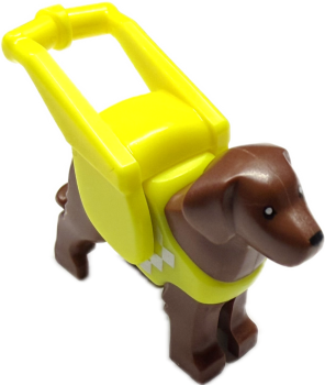 LEGO Blindenhund mit Führgeschirr Vorderseite
