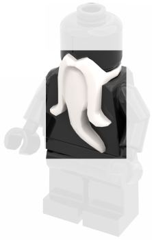 Preview: LEGO Bart weiß auf Minifigur