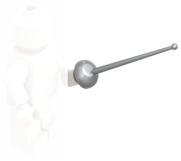 Preview: LEGO Degen silber in Minifiguren-Hand