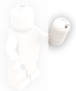 Preview: LEGO Kaffeebecher in Minifigur Hand