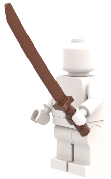 Preview: LEGO Langschwert dunkelgrau in Minifiguren-Hand