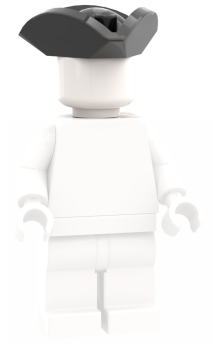 Preview: LEGO Dreispitz schwarz auf Minifigur