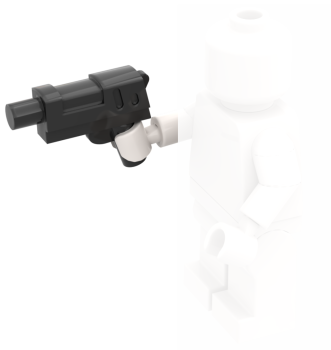 Preview: LEGO Maschinenpistole schwarz in Minifiguren-Hand