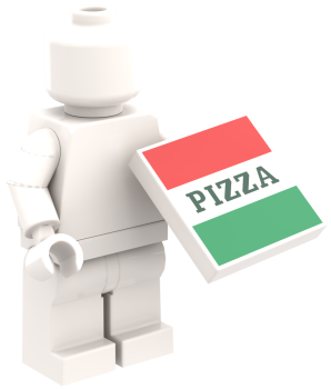 Preview: LEGO Pizza Box Zubehör Detailansicht