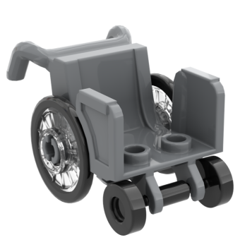 LEGO Rollstuhl grau Vorderansicht