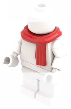 Preview: LEGO Schal rot auf Minifigur