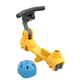 LEGO Scooter mit blauem Helm Rückseite