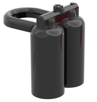 LEGO Taucherflasche schwarz Einzelansicht