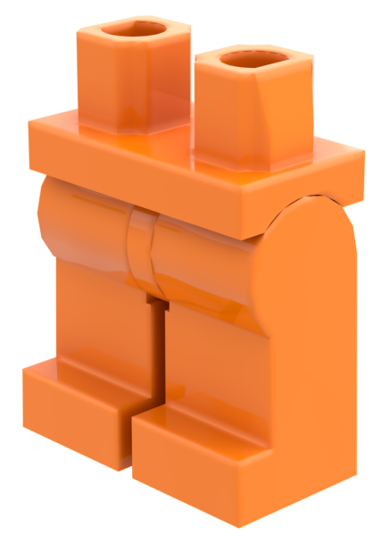 LEGO® Beine / Hose in Orange für Minifiguren Schrägansicht