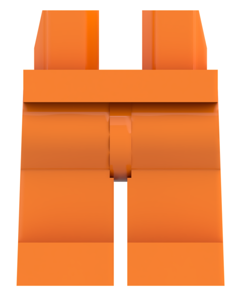 LEGO® Beine / Hose in Orange für Minifiguren Vorderseite